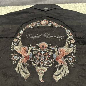 English Laundry Christopher Wicks Hand Sewn Button Down Shirt Black XXL 2XL
